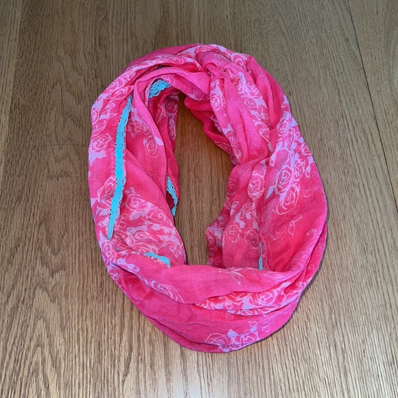 Floral Pink and Blue infinity Scarf from AEO - Picture 1 of 8